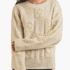 Favorite Daughter Jovie Ivory wool-knit Textured Knit Sweater